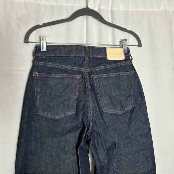 Everlane The Arc Jean High Rise Low Stretch Dark Wash Denim Blue Jeans Size 25 - Picture 4 of 7